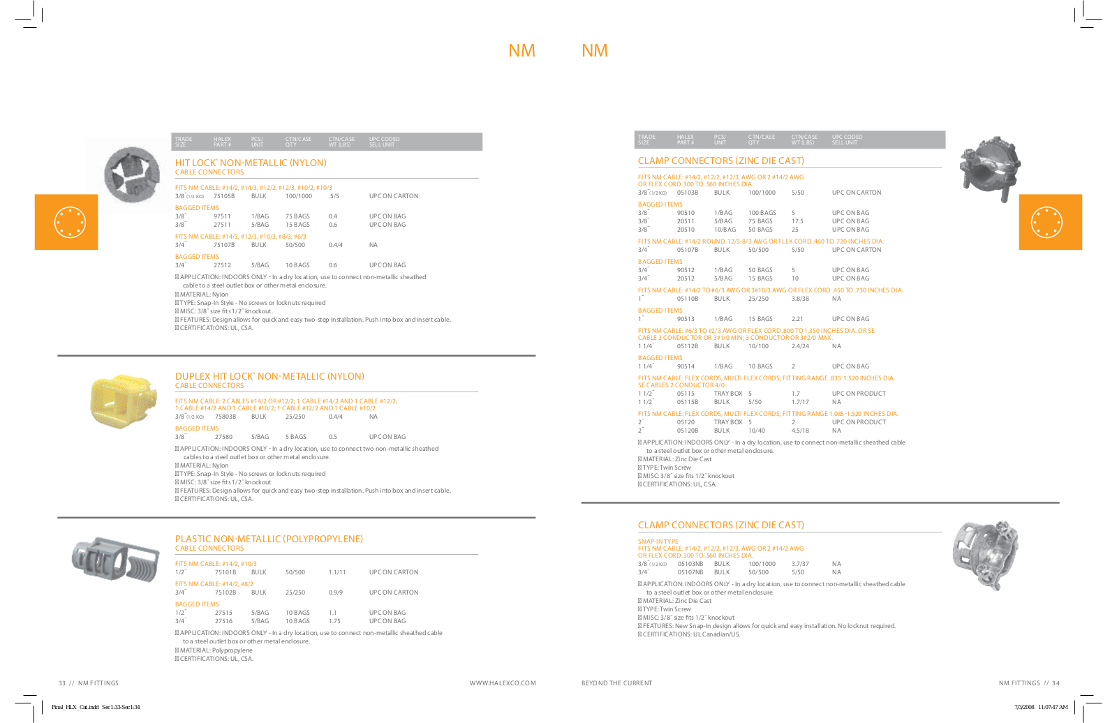 Halex NM Catalog Page