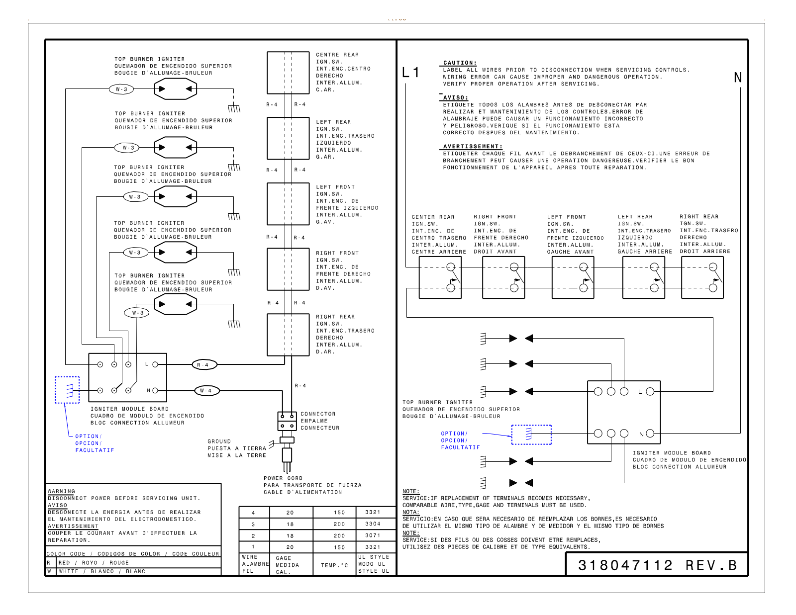 Frigidaire FFGC3626SS Diagram