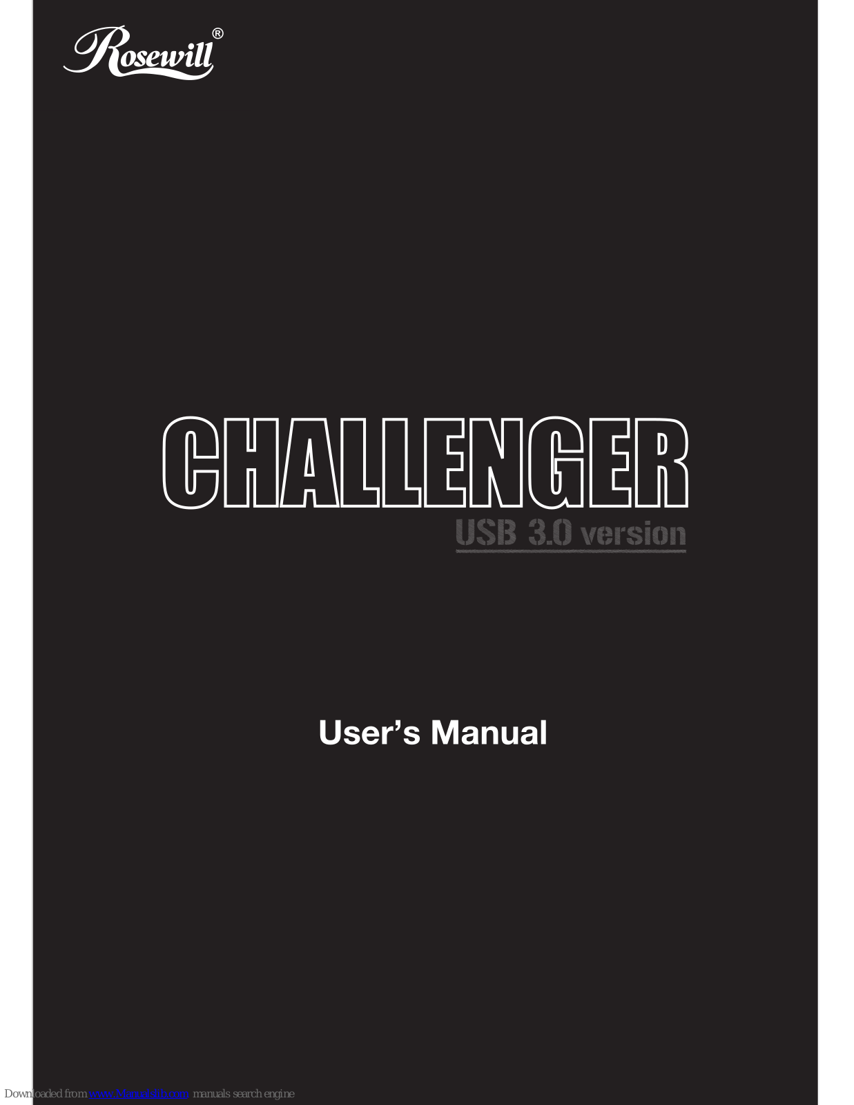 Rosewill CHALLENGER-U3 User Manual