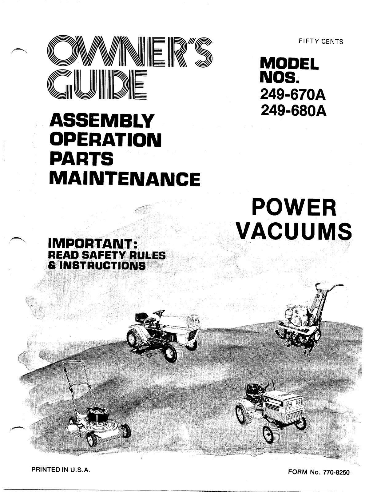 MTD 249-680A User Manual