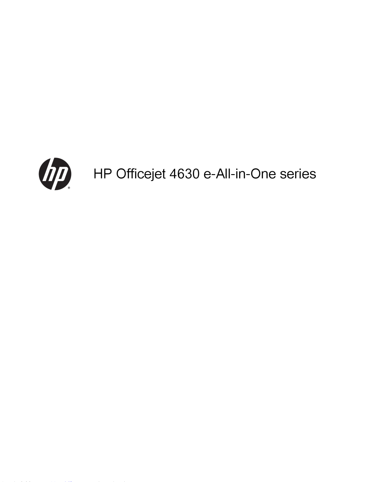 HP Officejet 4630 e User Manual