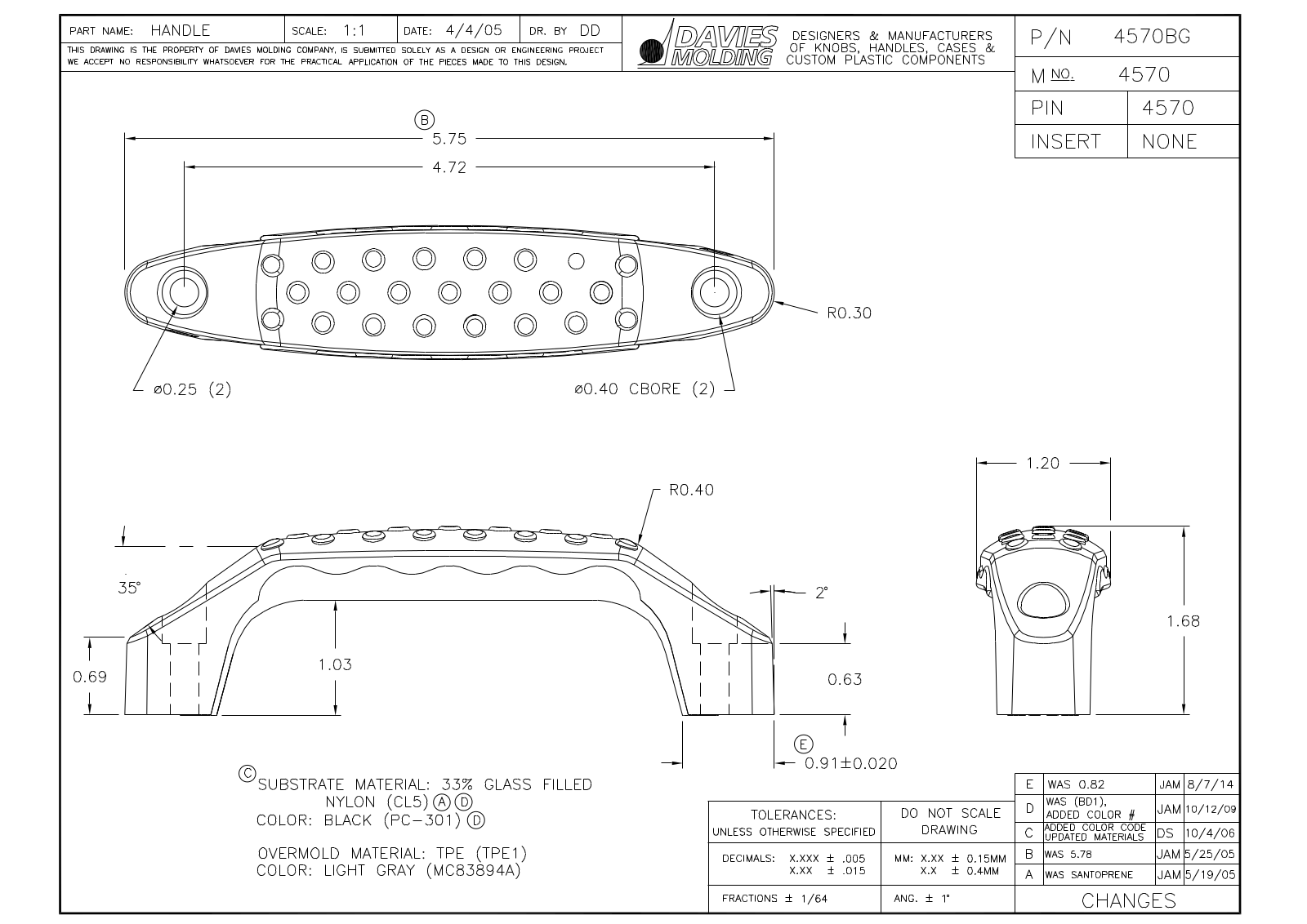 Davies Molding 4570BG Reference Drawing - ManualMachine.com
