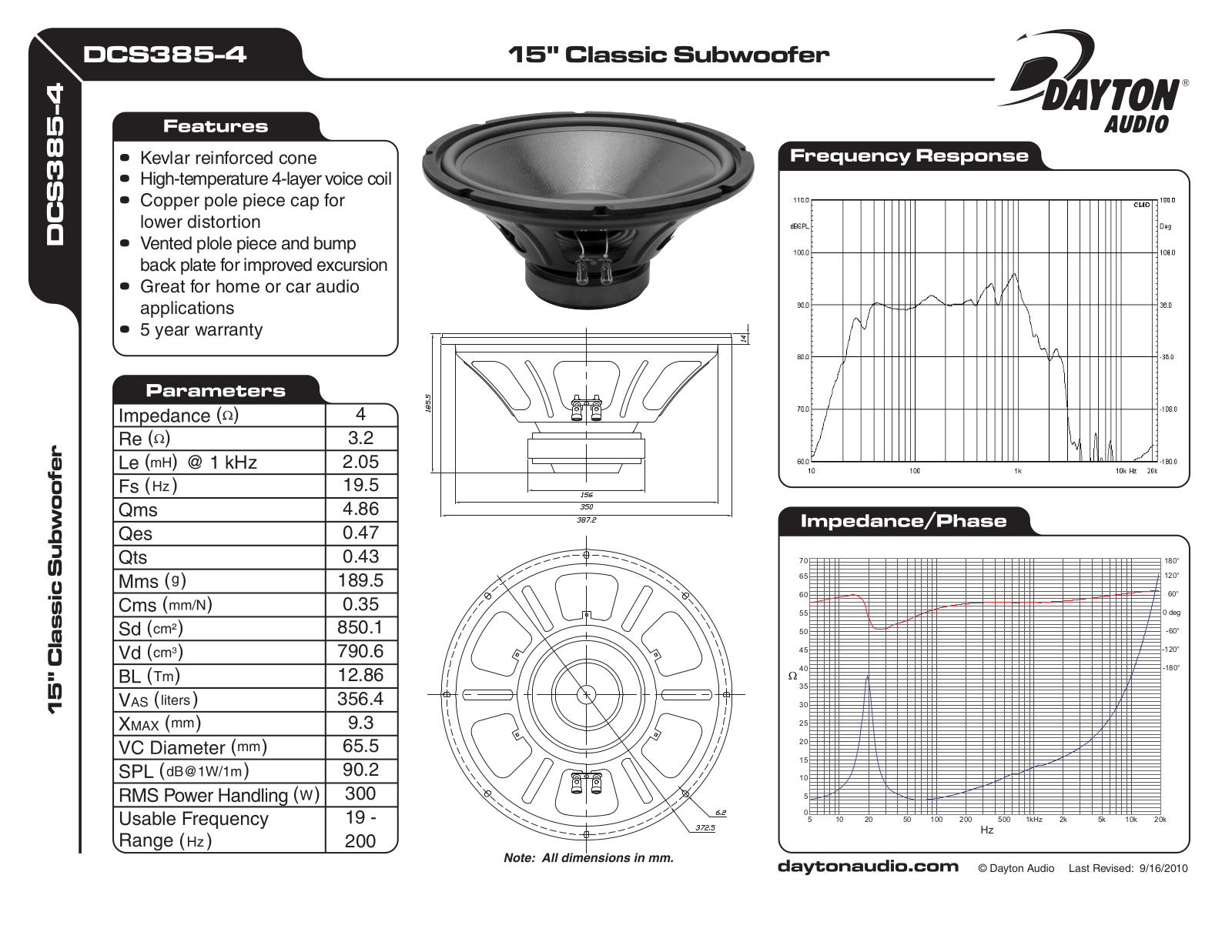 Dayton DCS385-4 User Manual