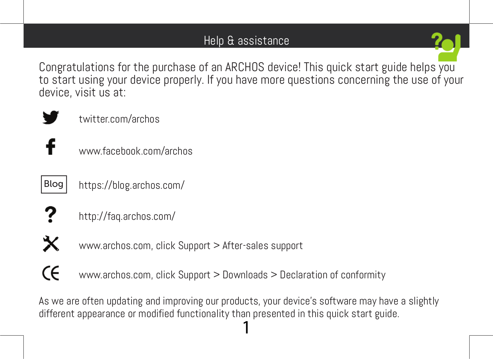 ARCHOS 60 Platinum User Manual