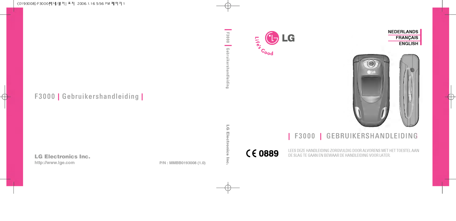 LG F3000 User guide