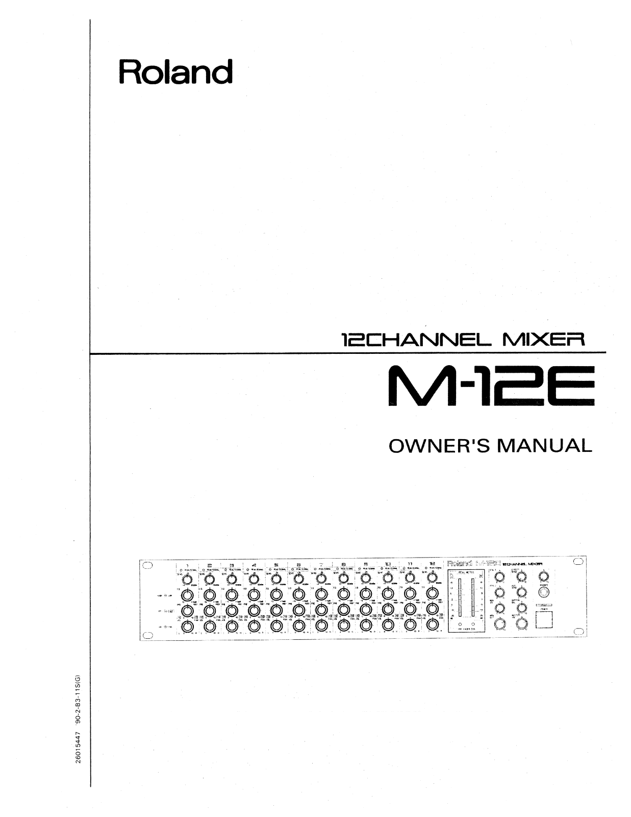 Roland Corporation M-12E Owner's Manual