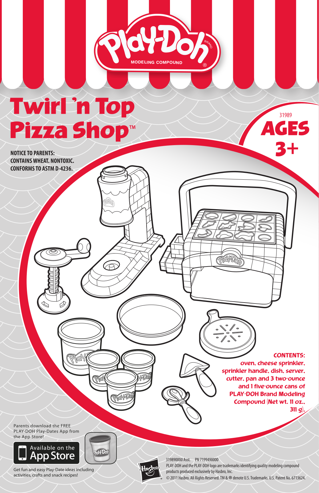 HASBRO Play Doh Twirl'n Top Pizza Shop User Manual