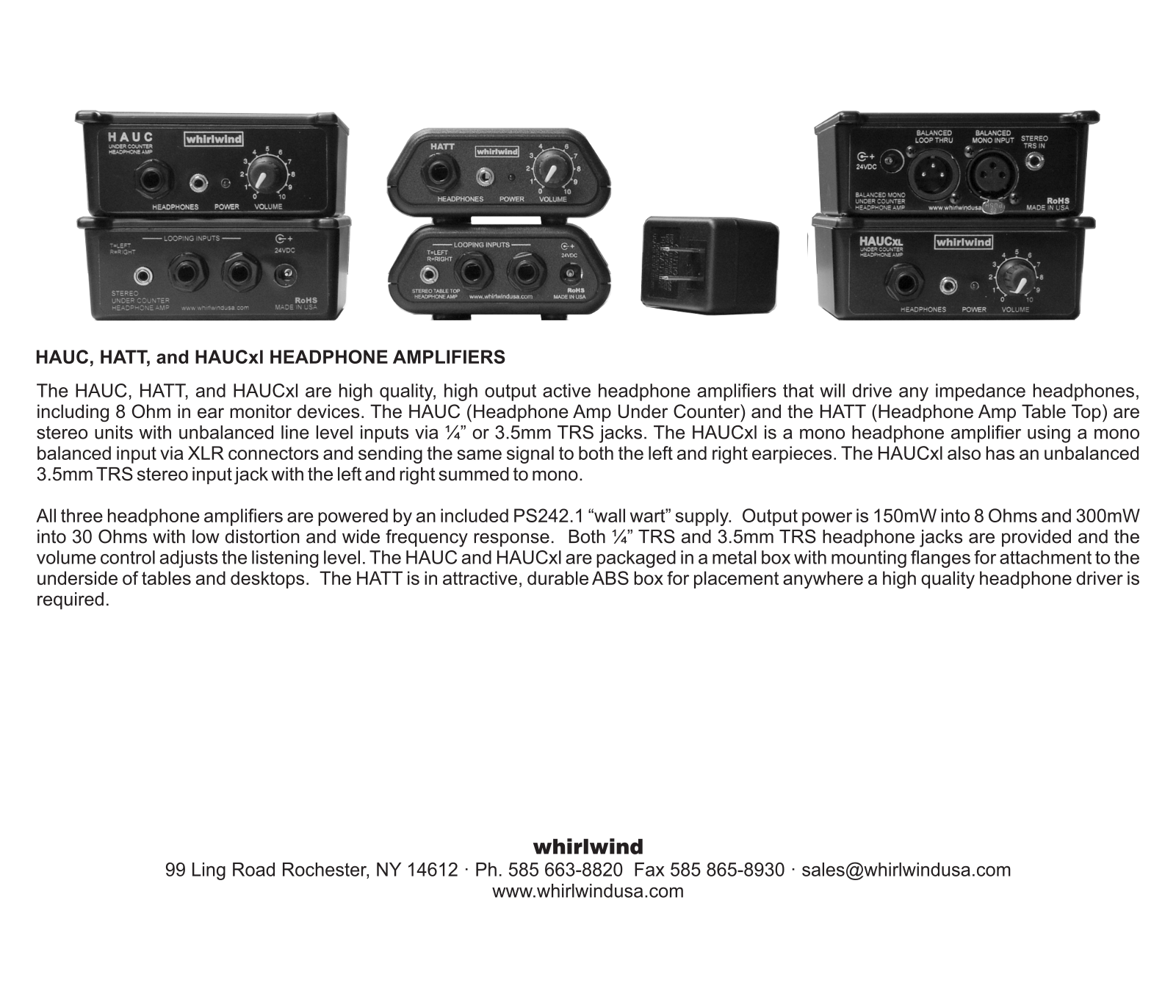 Whirlwind HAUCXL Users Guide - ManualMachine.com