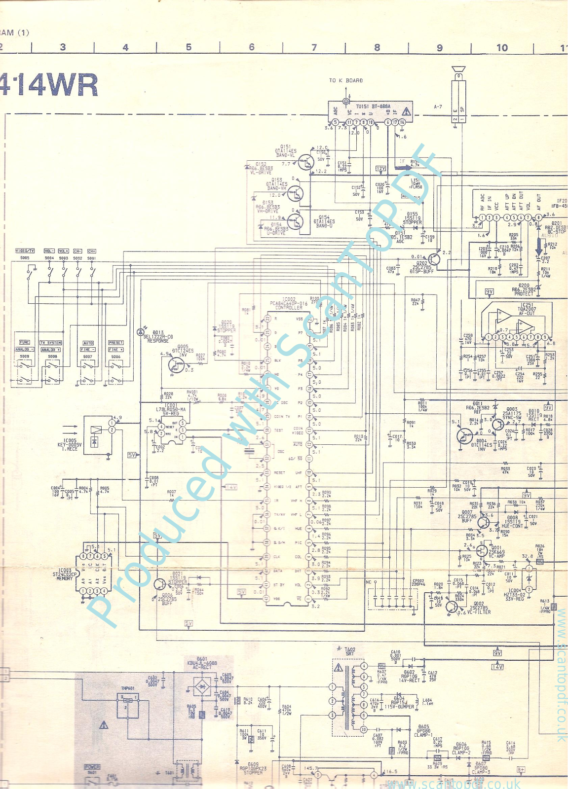 SONY KV 1414WR Diagram