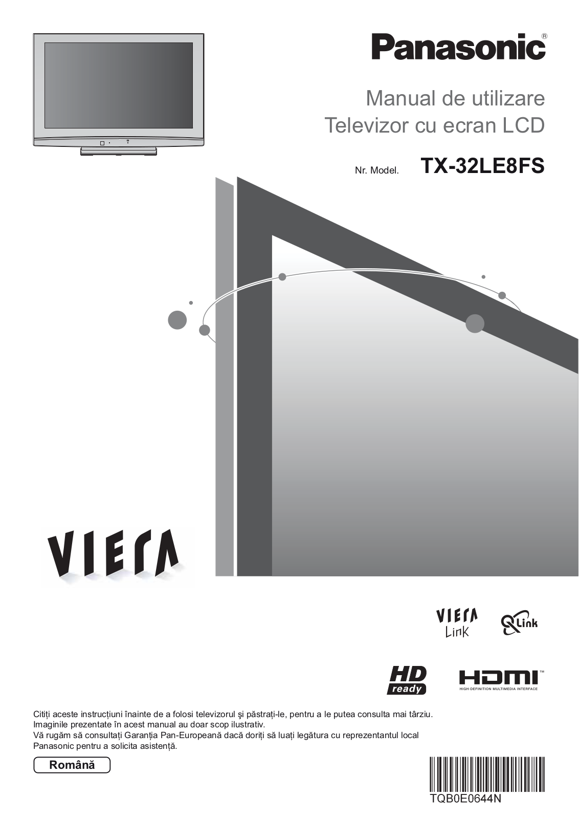 PANASONIC TX-32LE8FS User Manual