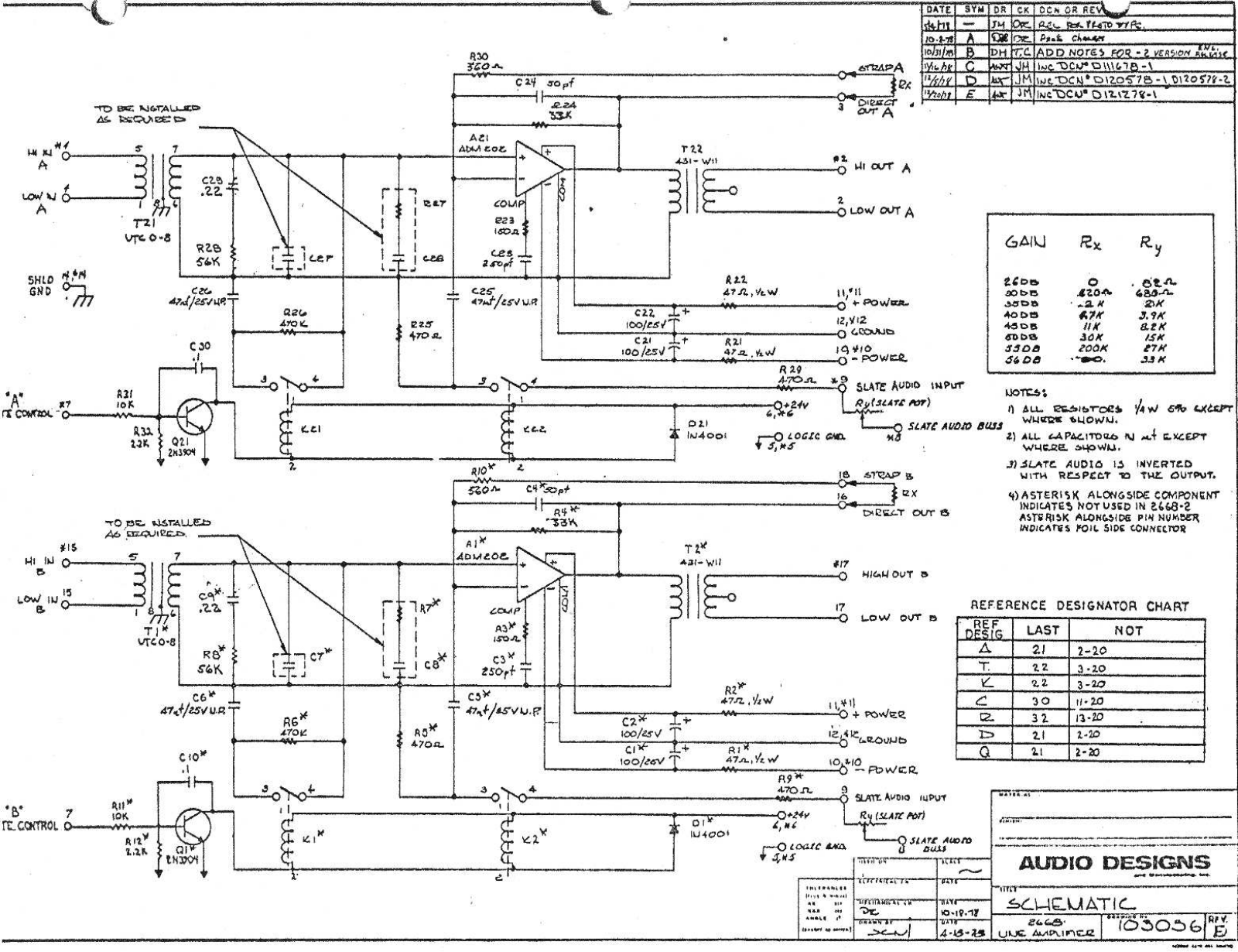 Audio Designs 2668 Schematic - ManualMachine.com