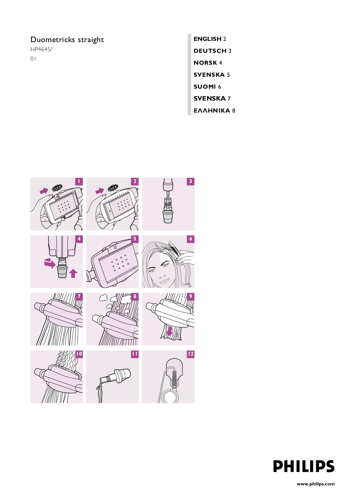 Philips HP4645/02, HP4645/01, HP4645/00 User Manual