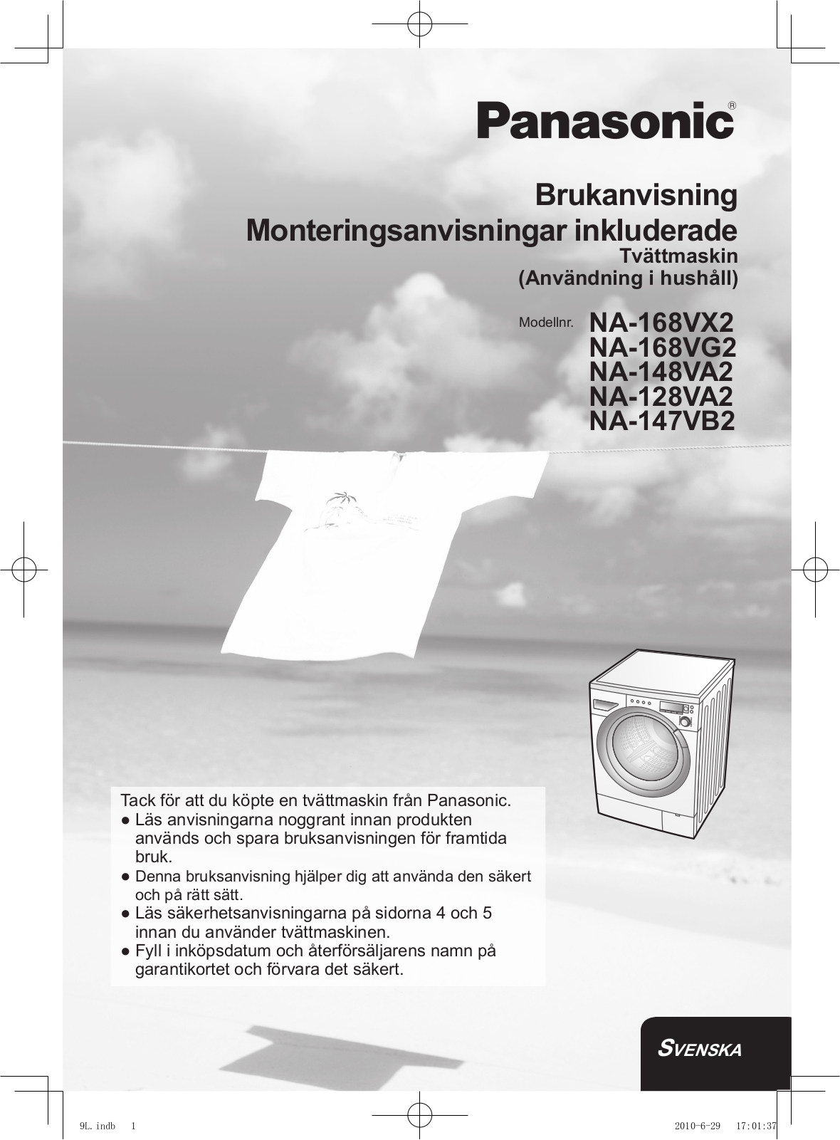 PANASONIC NA168VX2, NA168VG2, NA148VA2, NA147VB2, NA128VA2 User Manual