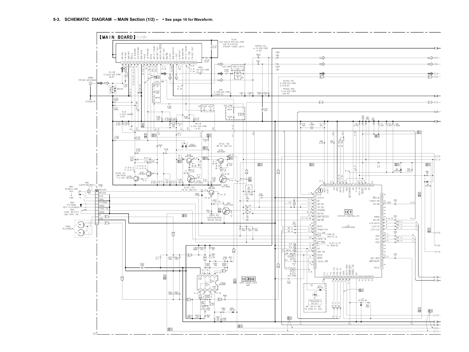 Sony XR1790 Schematic