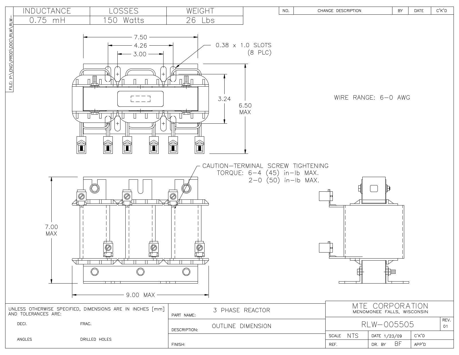 MTE RLW-005505 CAD Drawings