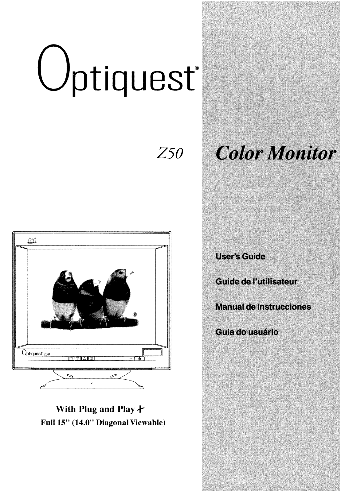 Viewsonic OPTIQUEST Z50 Manual
