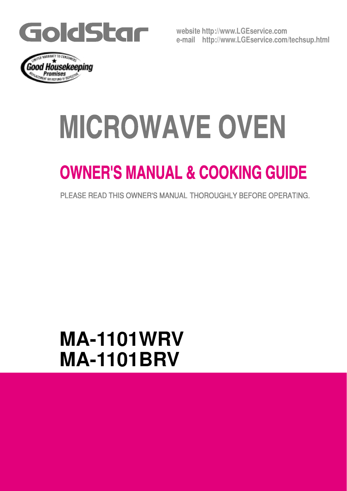 LG MA-1101BRV User Manual