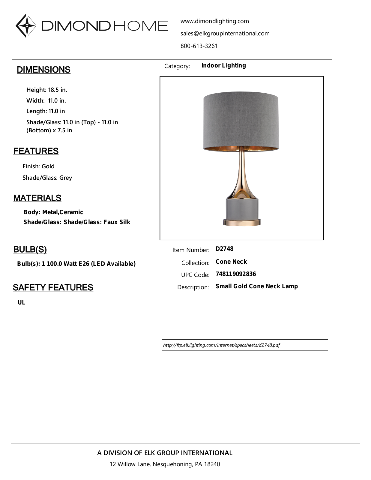 ELK Home D2748 User Manual