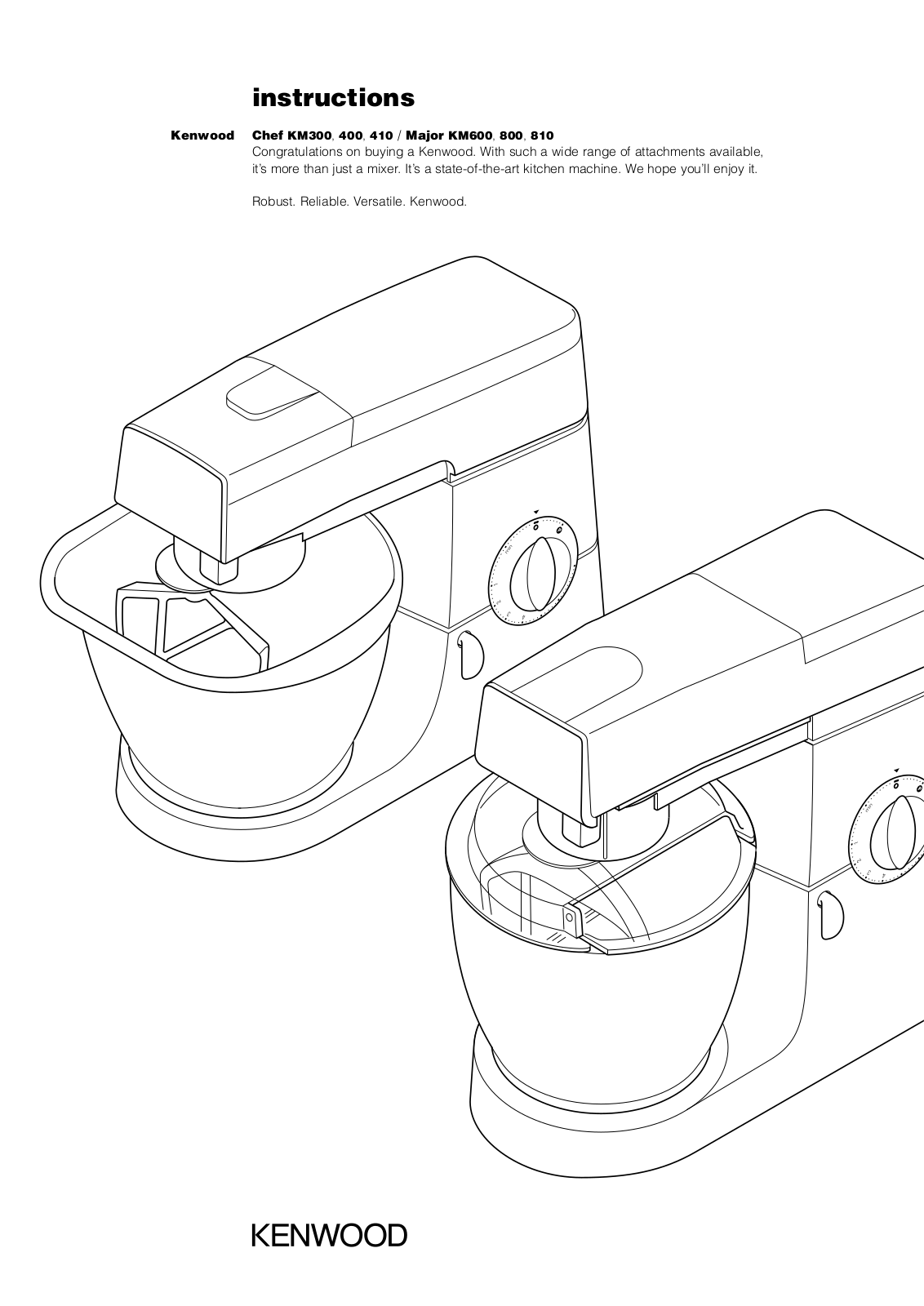 KENWOOD KM400 User Manual