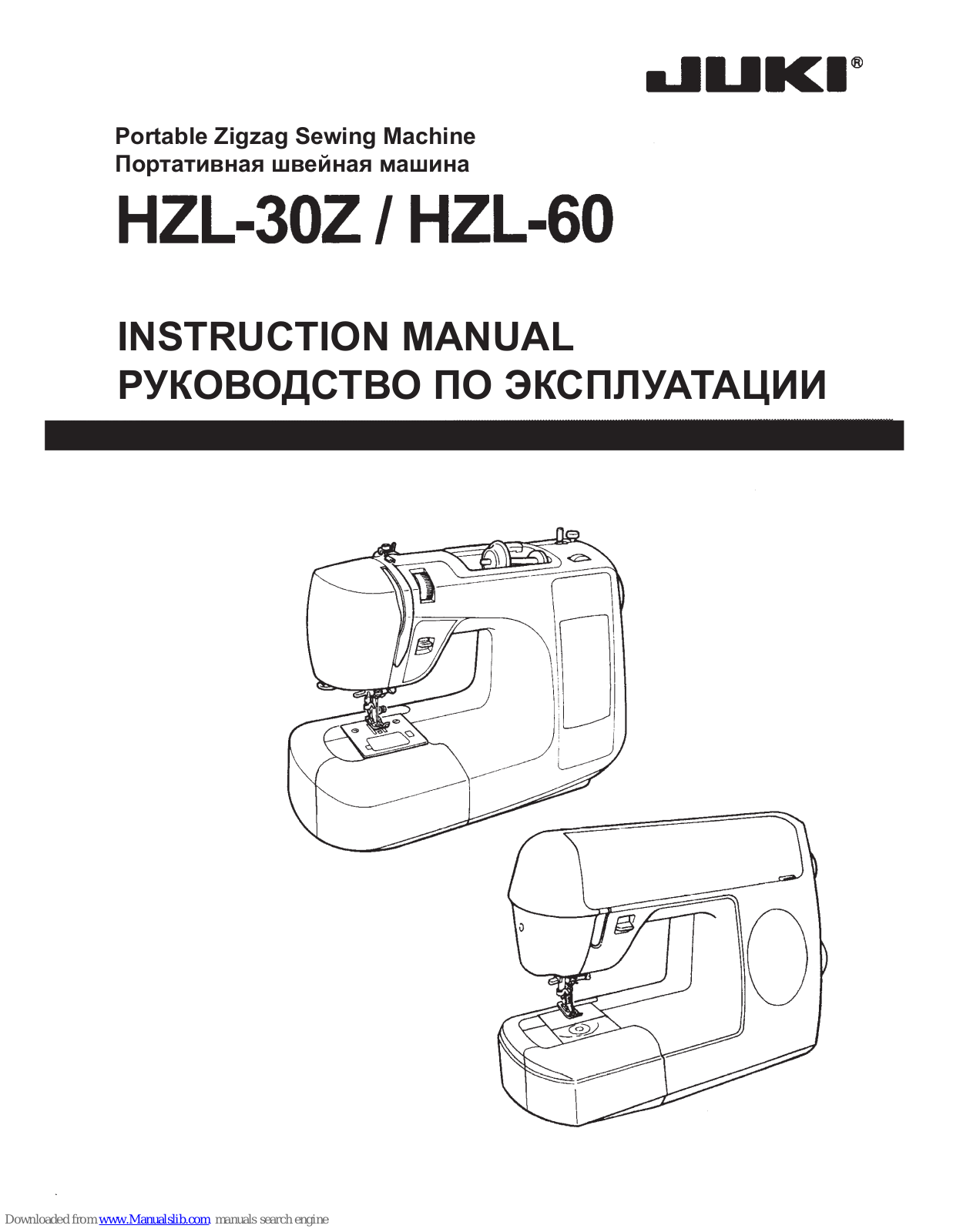 JUKI HZL-30Z, HZL-60 Instruction Manual