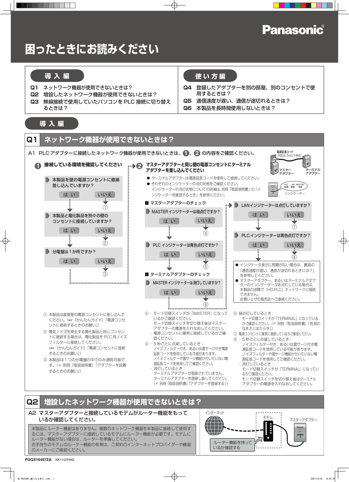 Panasonic BL-PA200 User guide