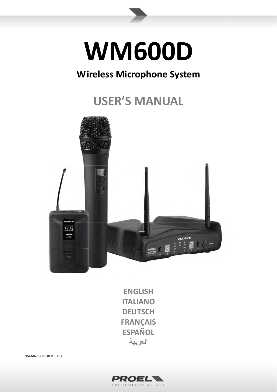 Proel WM600D USER’S MANUAL