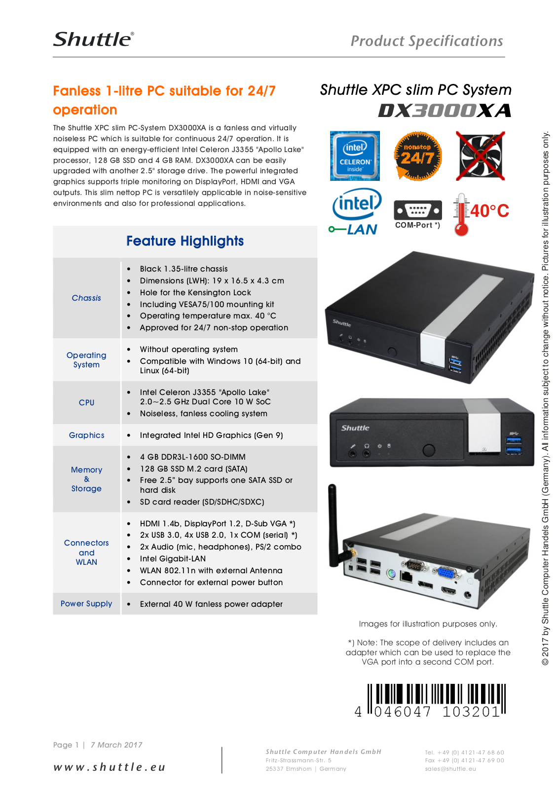 Shuttle DX3000XA User Manual