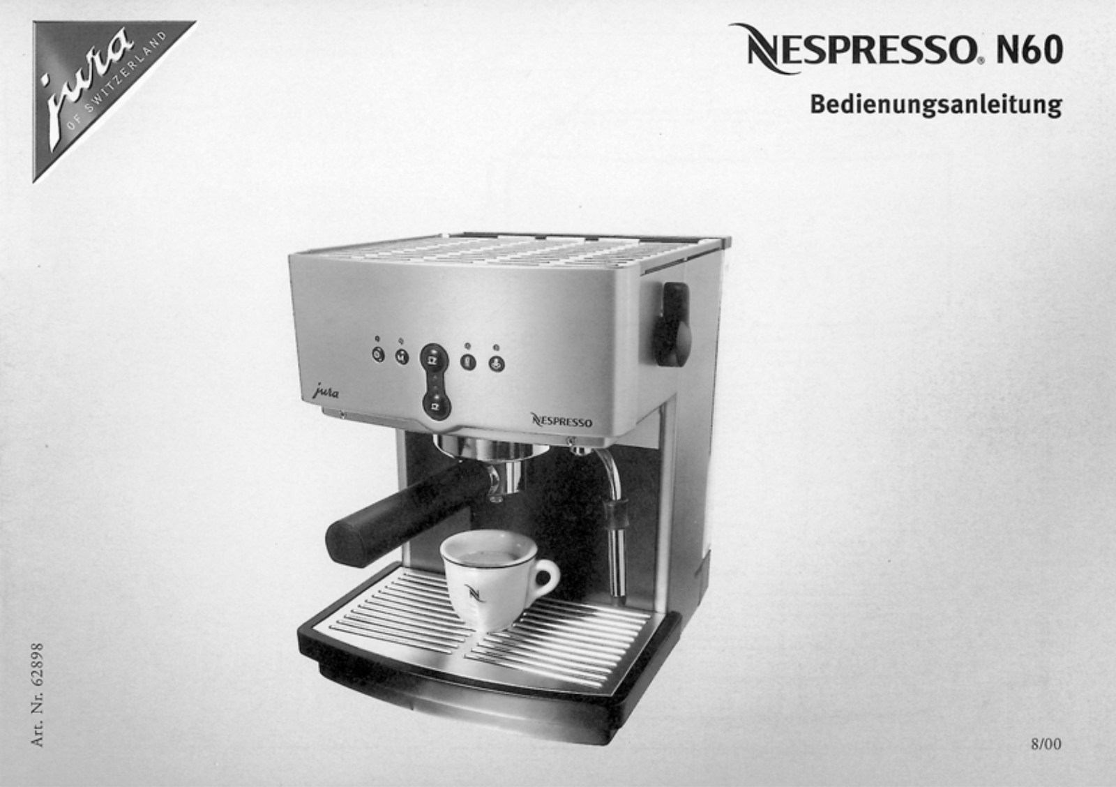 Jura NESPRESSO N60 Instruction Manual