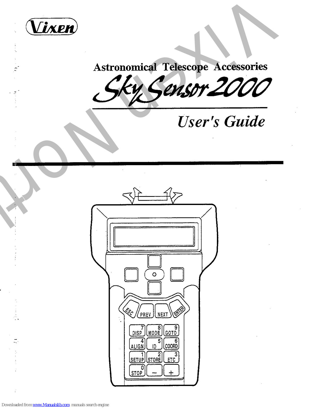 Vixen SkySensor 2000 User Manual - ManualMachine.com