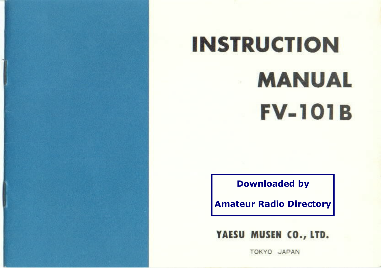 Yaesu FV-101B User guide