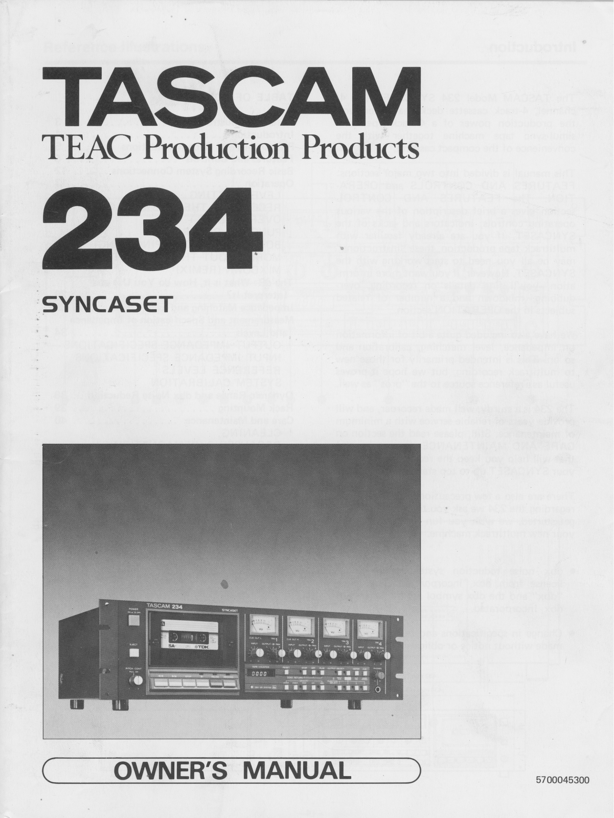Tascam 234 Owners Manual