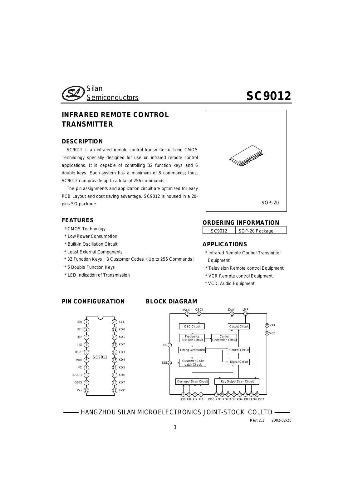 SILAN SC9012 Datasheet