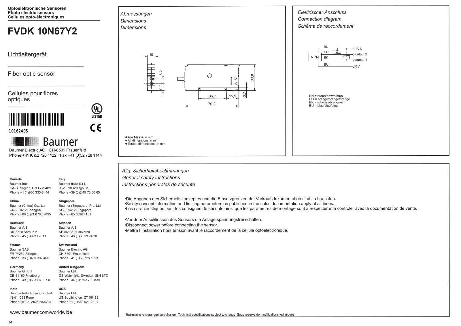 Baumer FVDK 10N67Y2 User Manual - ManualMachine.com