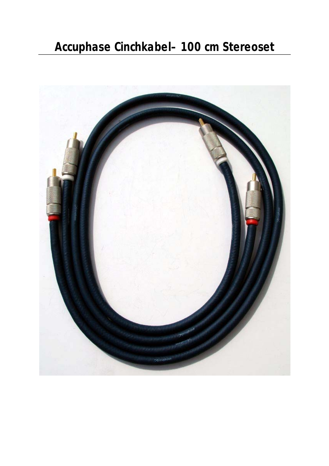 Accuphase Cinch Cable Brochure - ManualMachine.com