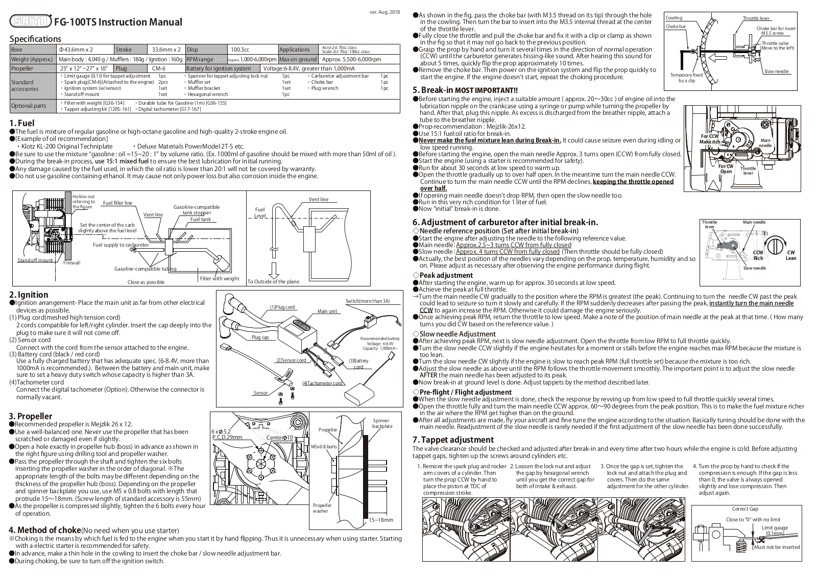 Saito FG-100TS User Manual