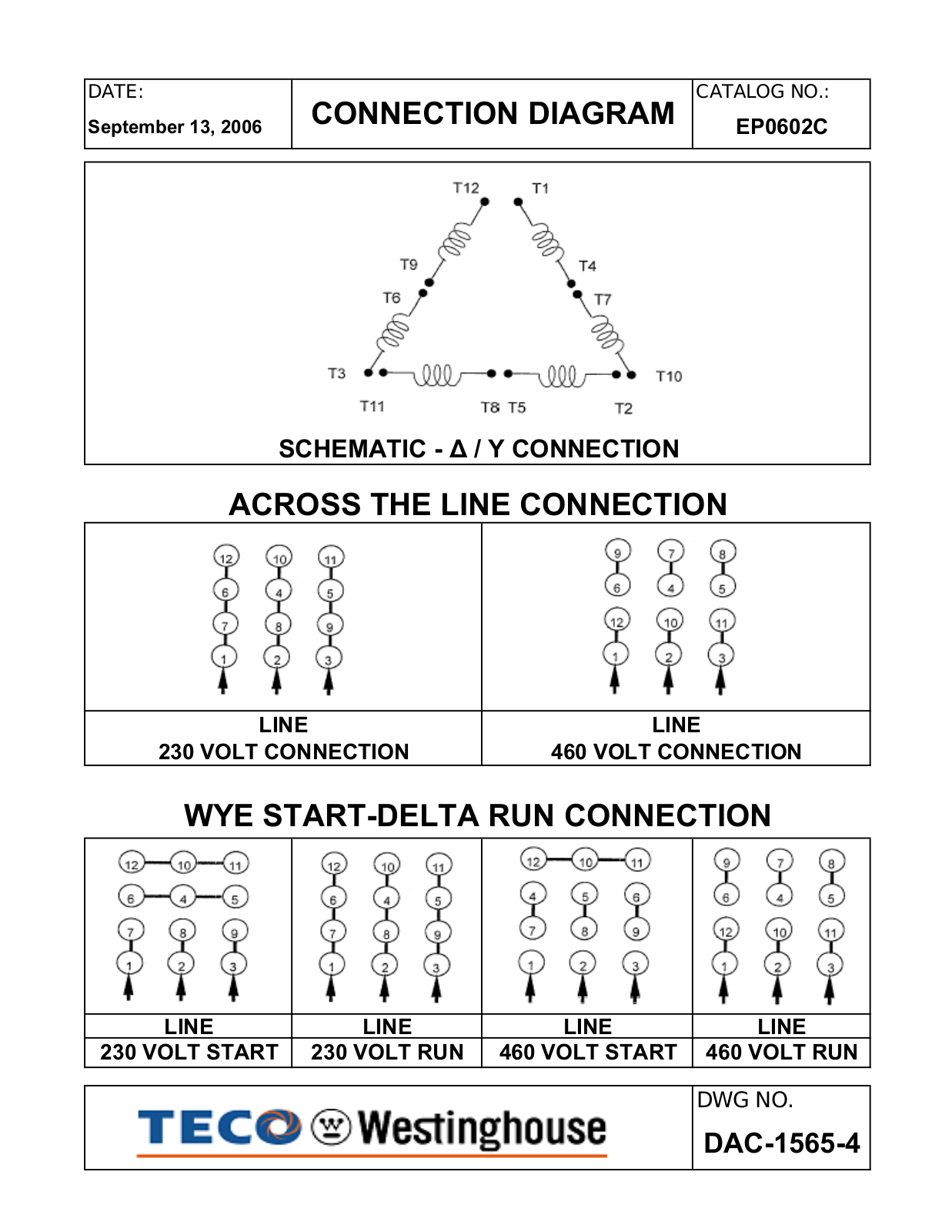 Teco EP0602C Connection Diagram