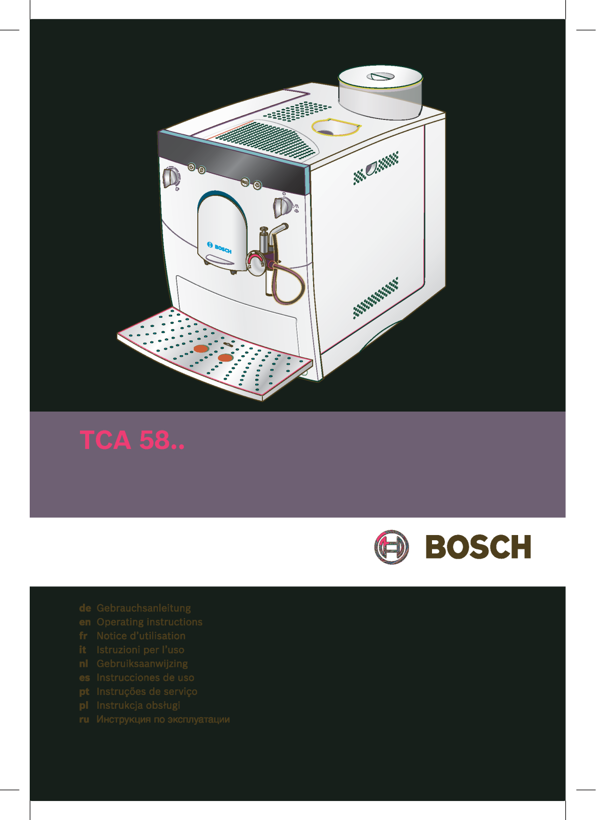 BOSCH TCA 5802 User Manual