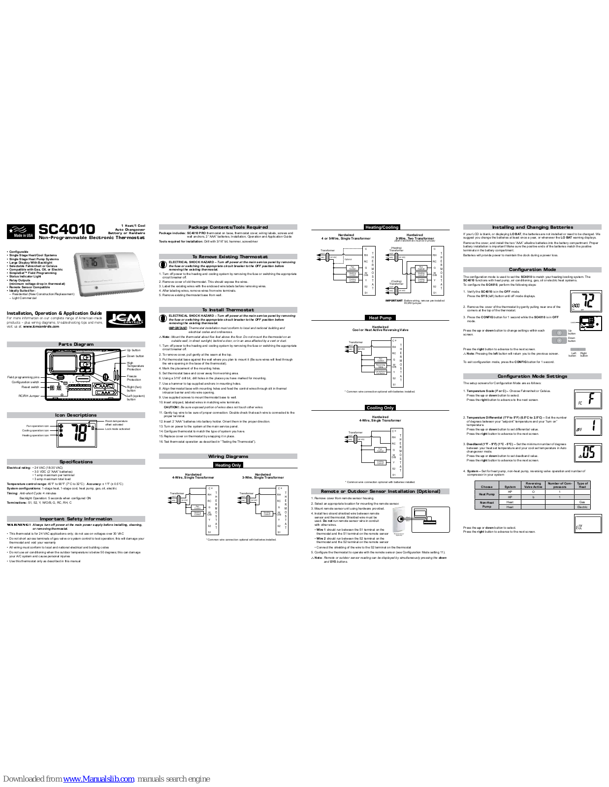 ICM Controls SC4010 Installation, Operation & Application Manual