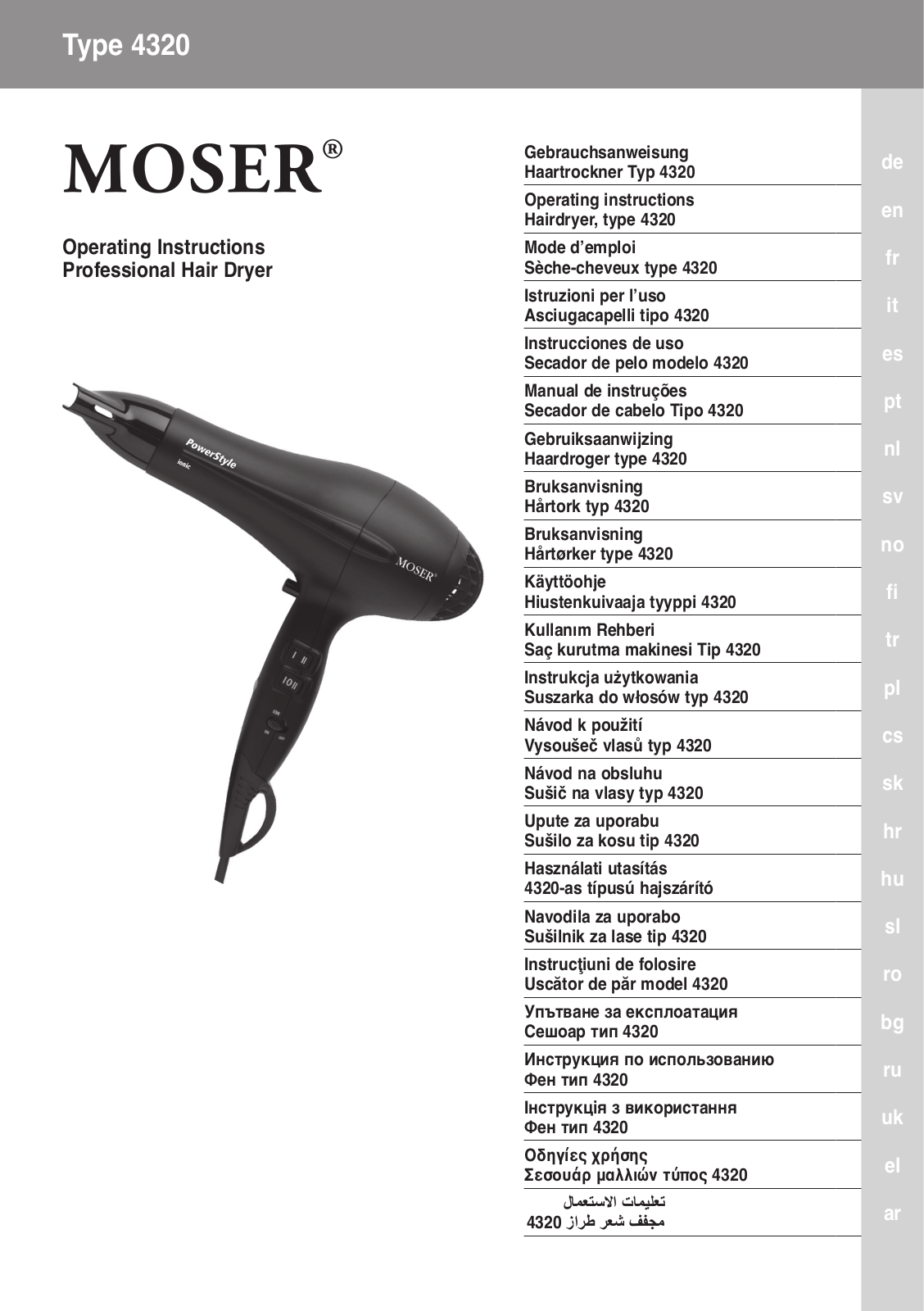 Moser 4320 User Manual