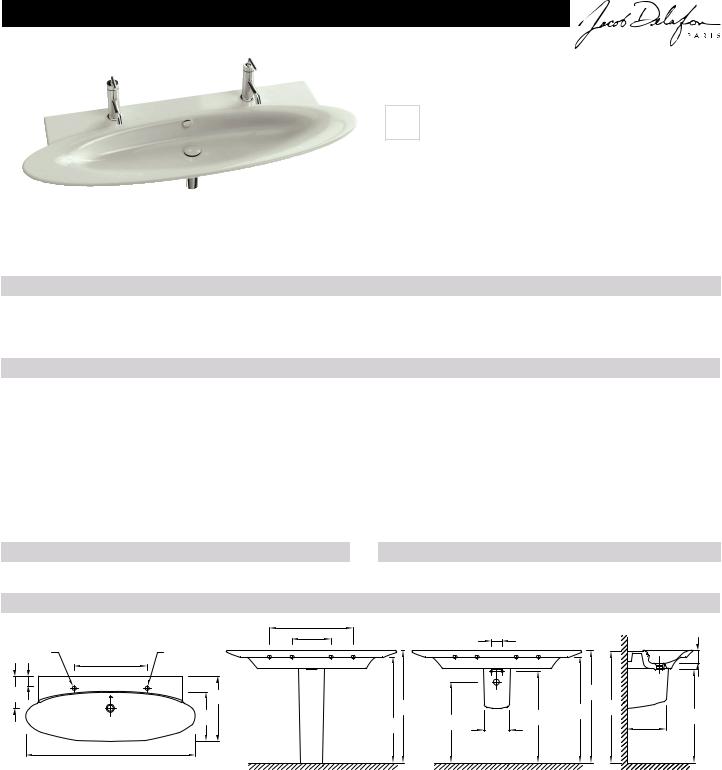 Jacob Delafon PRESQU'ILE E4445-00 Datasheet