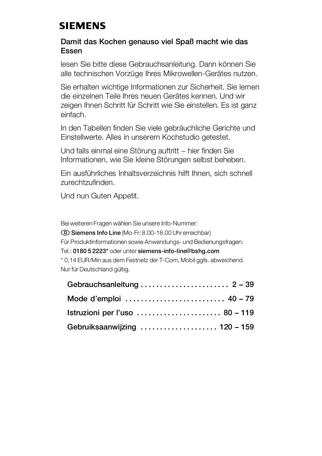 SIEMENS WS12O261FF User Manual