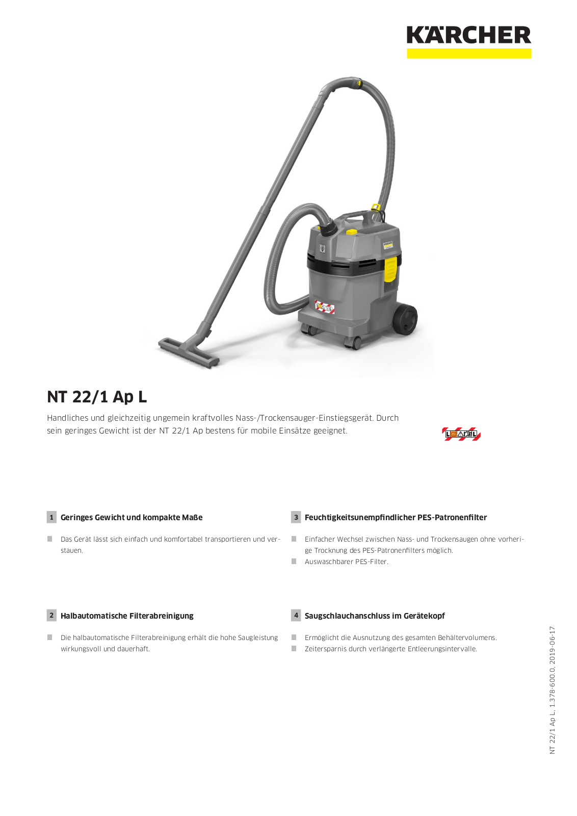 Kärcher NT 22-1 Ap L User Manual