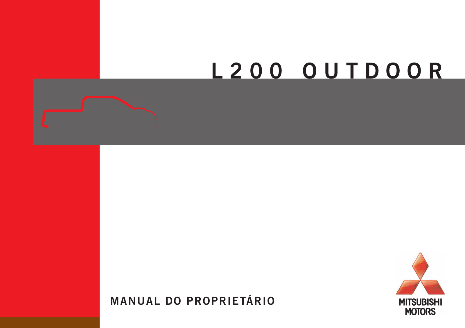 Mitsubishi L200 Outdoor              2009 Owner's Manual