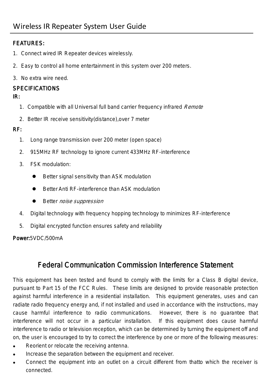 Ten Tronics TTBT004 Users Manual