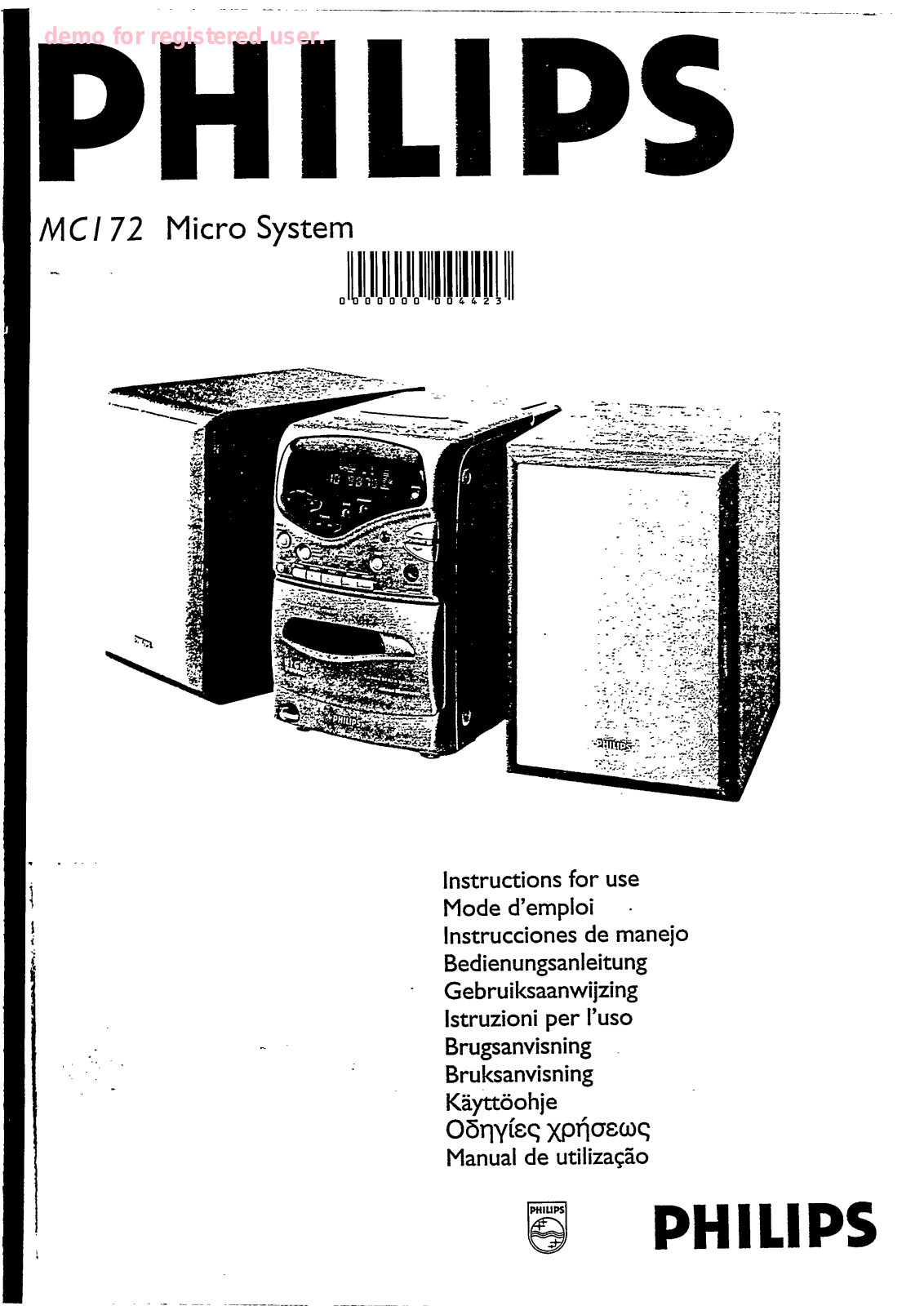 Philips MC172/41 User Manual