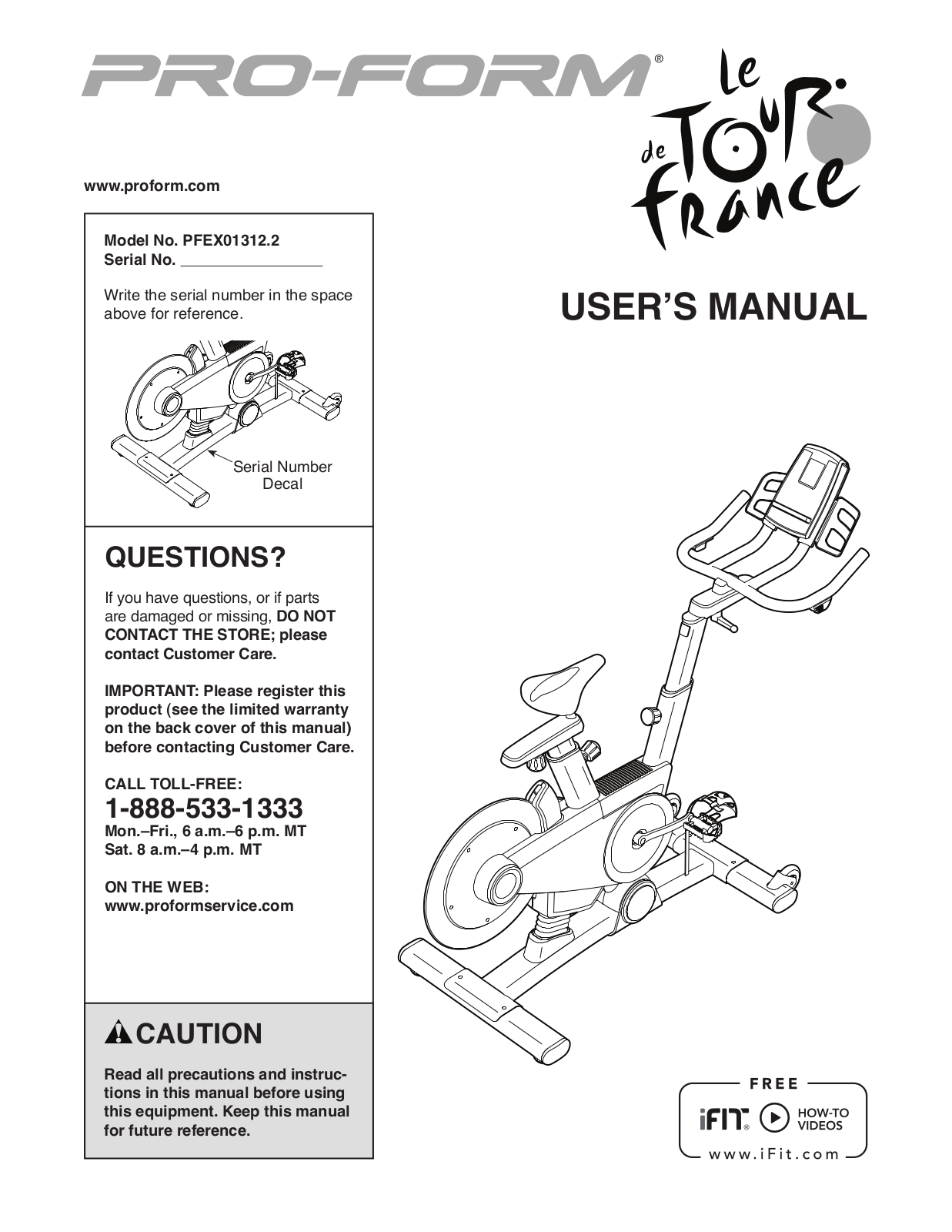 ProForm PFEX013122, LeTOORFRANCE User Manual