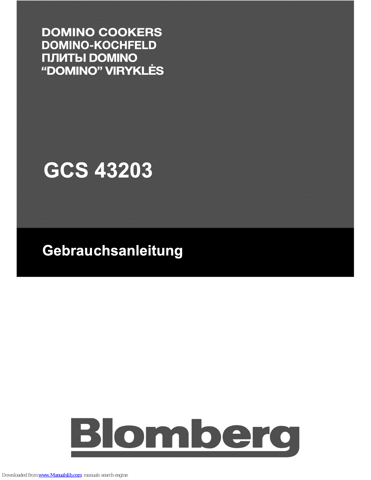 Blomberg GCS 43203 User Manual