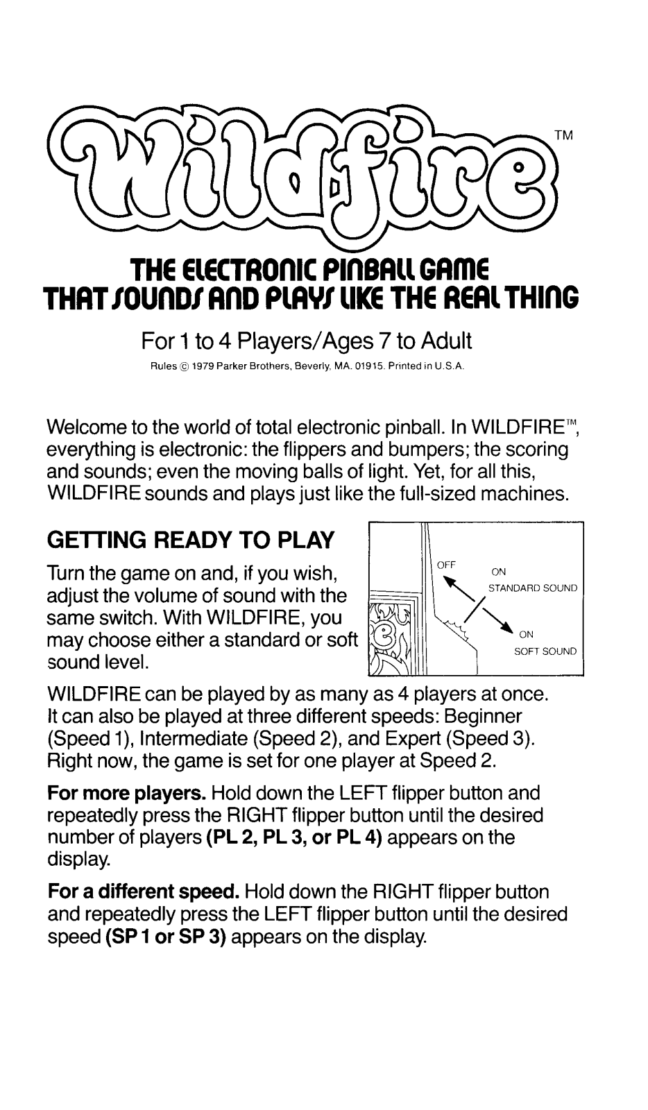 ParkerBros Wildfire User Guide