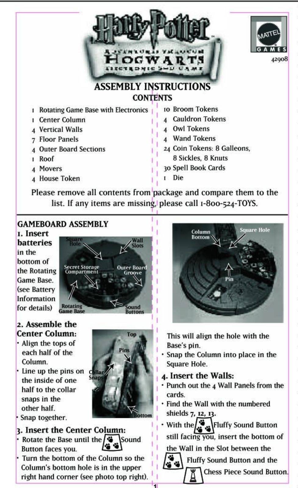 Fisher-Price 42908 Instruction Sheet