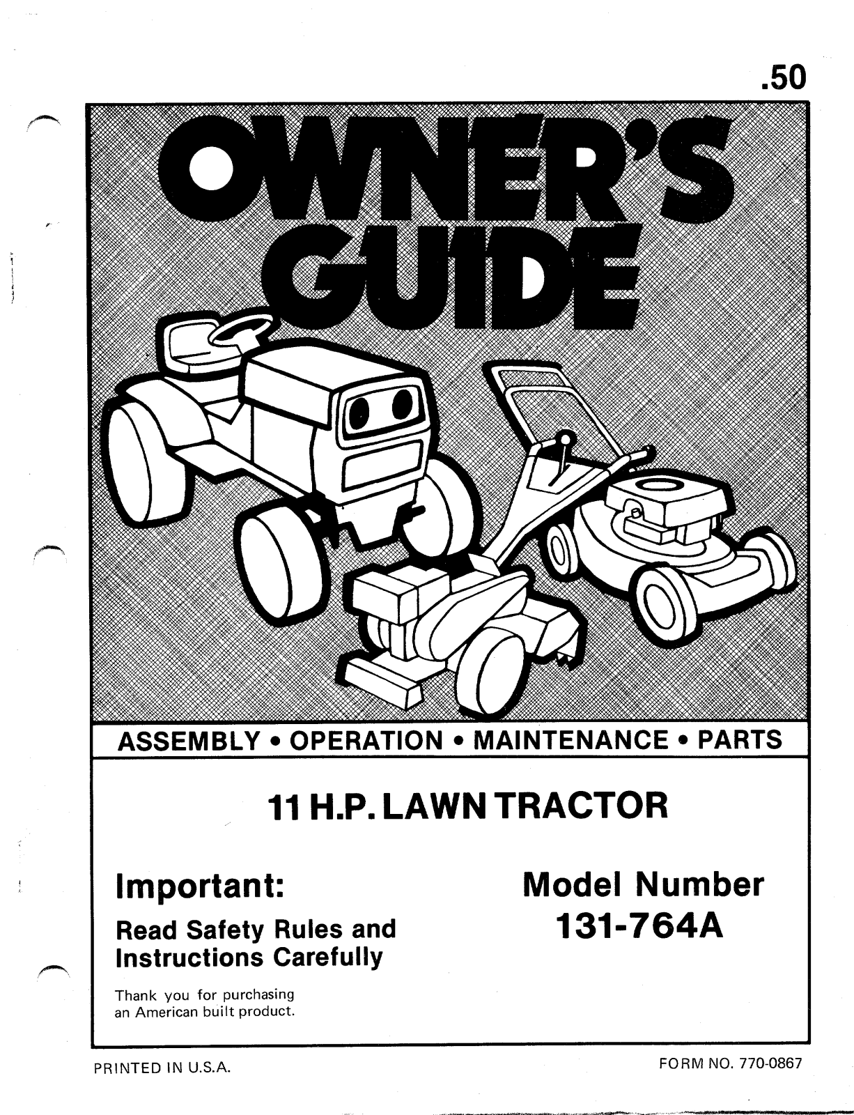 MTD 131-764A User Manual